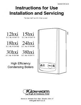Glow Worm 15hxi 41-047-74